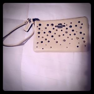 Studded Coach wristlet